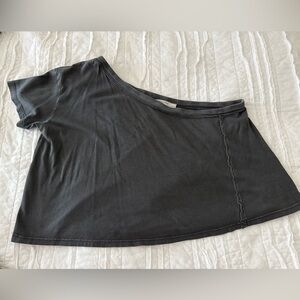 Free People Aubrey Tee. One Shoulder Cropped